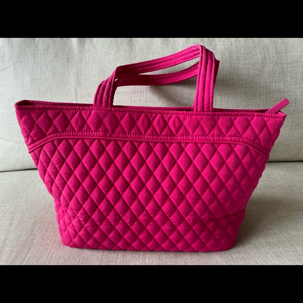 VERA BRADLEY Fuchsia/Hot Pink Quilted Purse/Tote